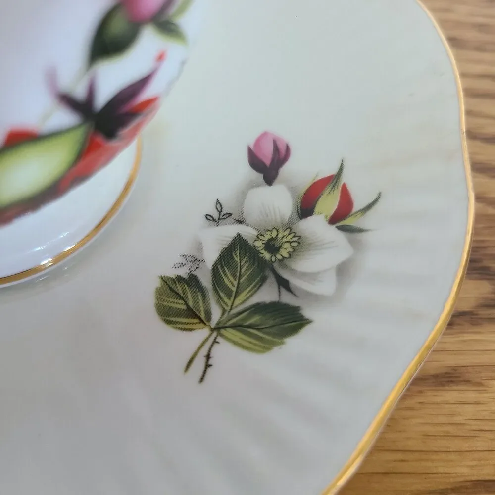 Vintage Tea Cup And Saucer Candle Floral Fragrance Royal Dover China Unlit